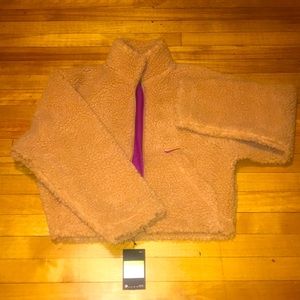 NWT Nike Women's Sportswear Swoosh Sherpa Jacket